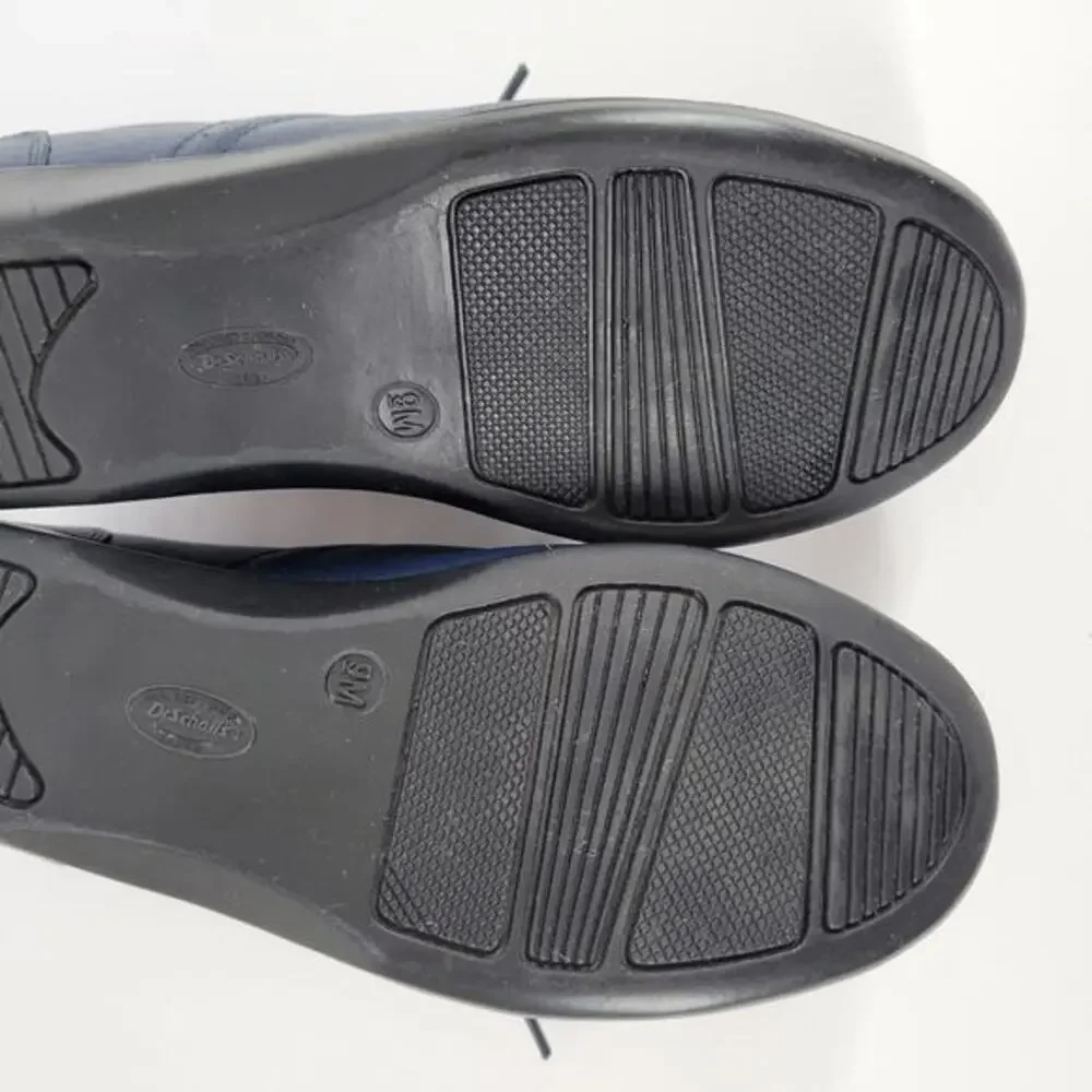 Womens Dr. Scholls Lace Up Shoes 9 M Double Air Pillow Insoles Comfort Navy Blue